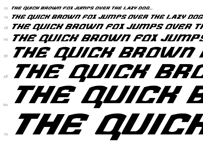 Need for Font font waterfall